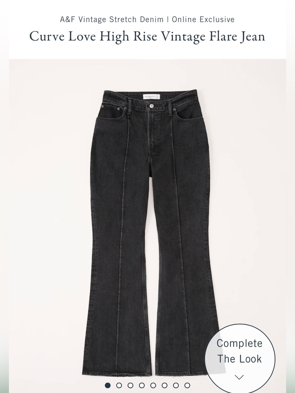 Abercrombie & Fitch Curve Love High Rise Vintage Flare Jean 32